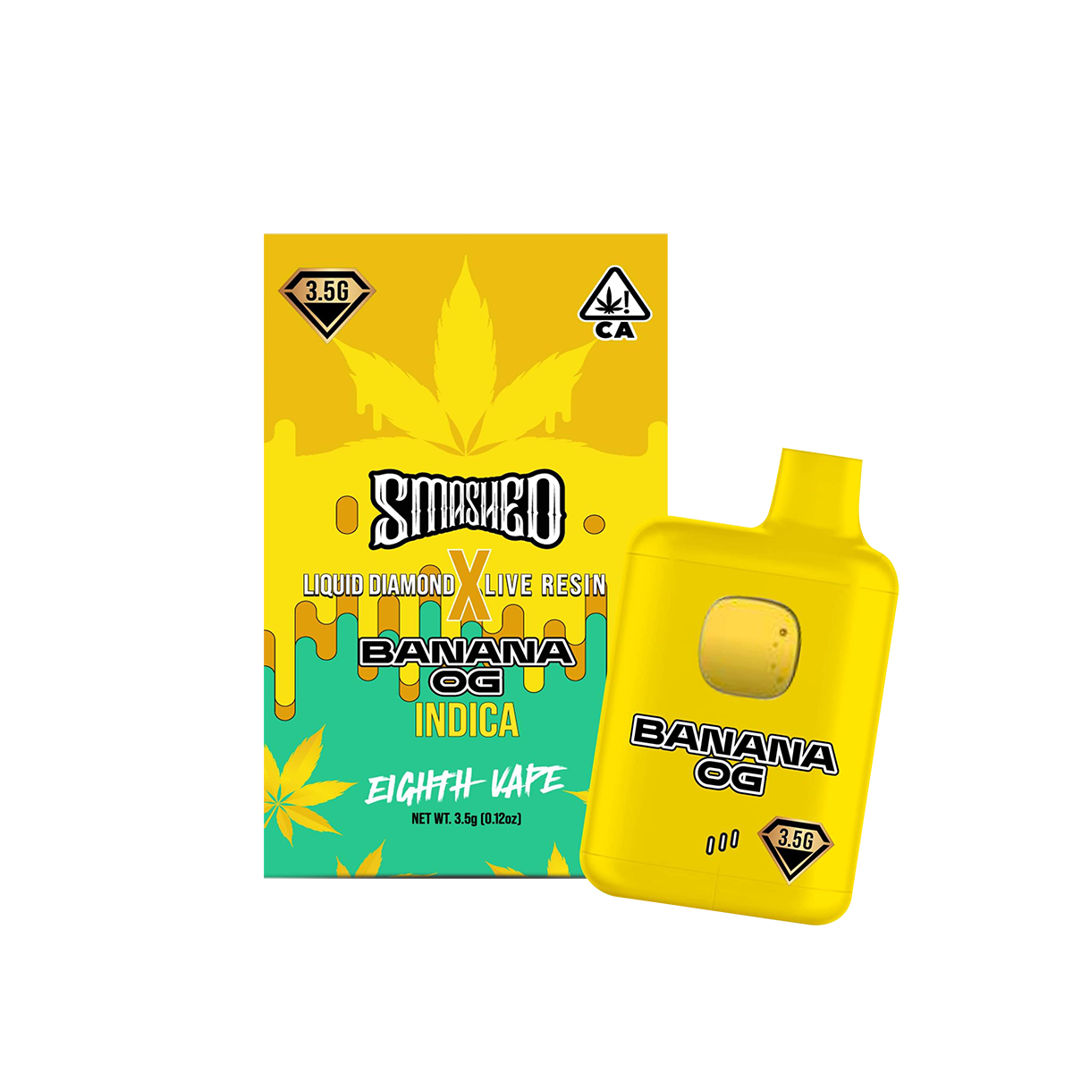 Smashed 3.5g Banana OG LD x LR Disposable (Indica)