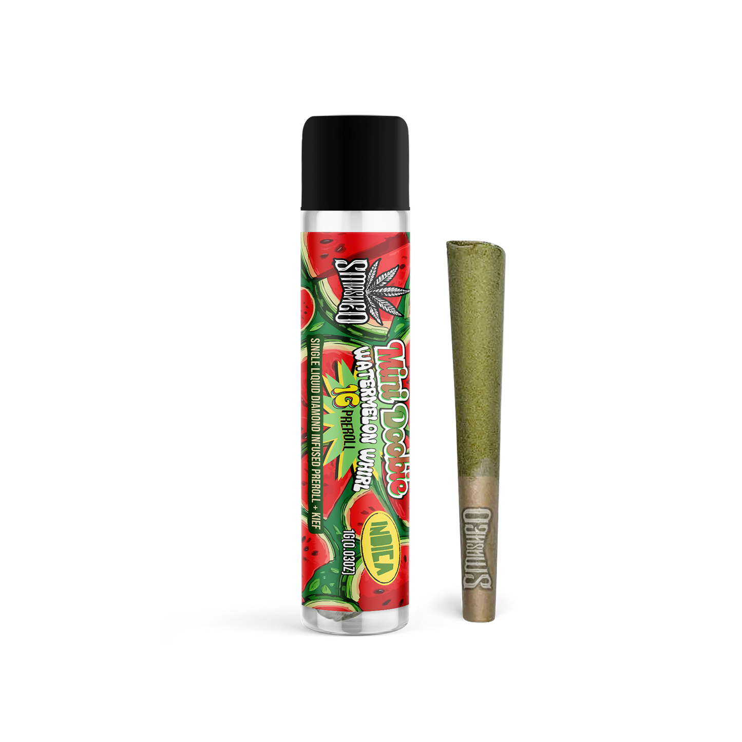 Mini Doobie Liquid Diamond Watermelon Whirl Preroll (Indica)