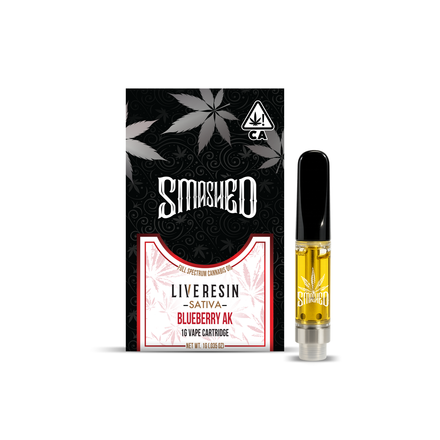 Smashed Cartridge Live Resin 1g Blueberry AK (Sativa)