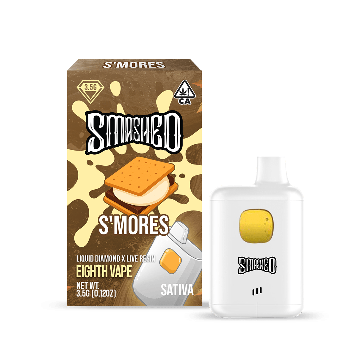 Smashed 3.5g S'mores L x LR Disposable (Sativa) - Smashed Brand -