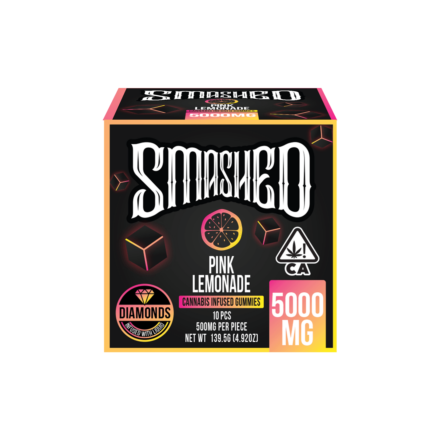 Smashed 5000mg Pink Lemonade Liquid Diamond Gummies - Smashed Brand -