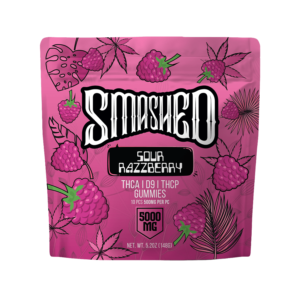 Smashed 5000mg THCA Sour Razzberry - Smashed Brand -