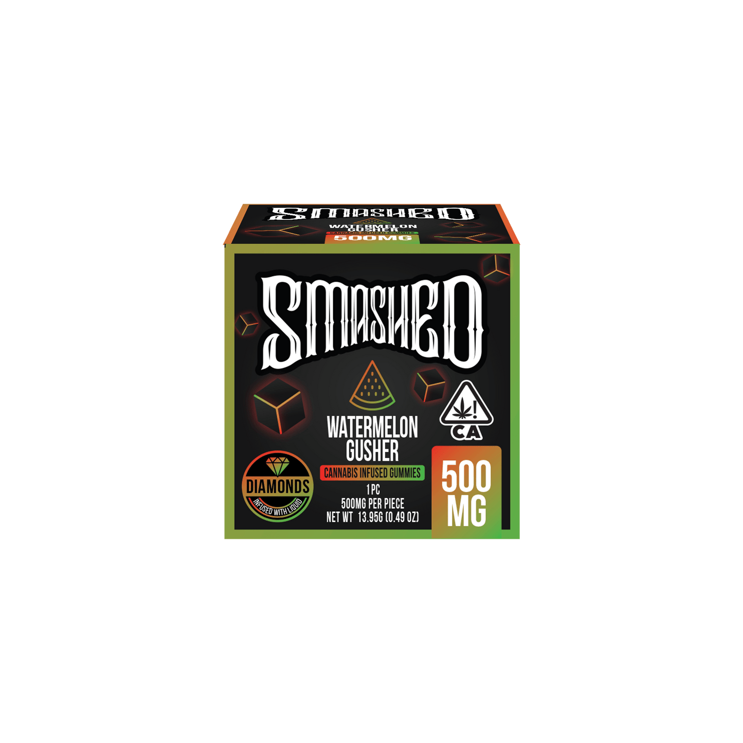 Smashed 500mg Watermelon Gusher Liquid Diamond Gummies - Smashed Brand -