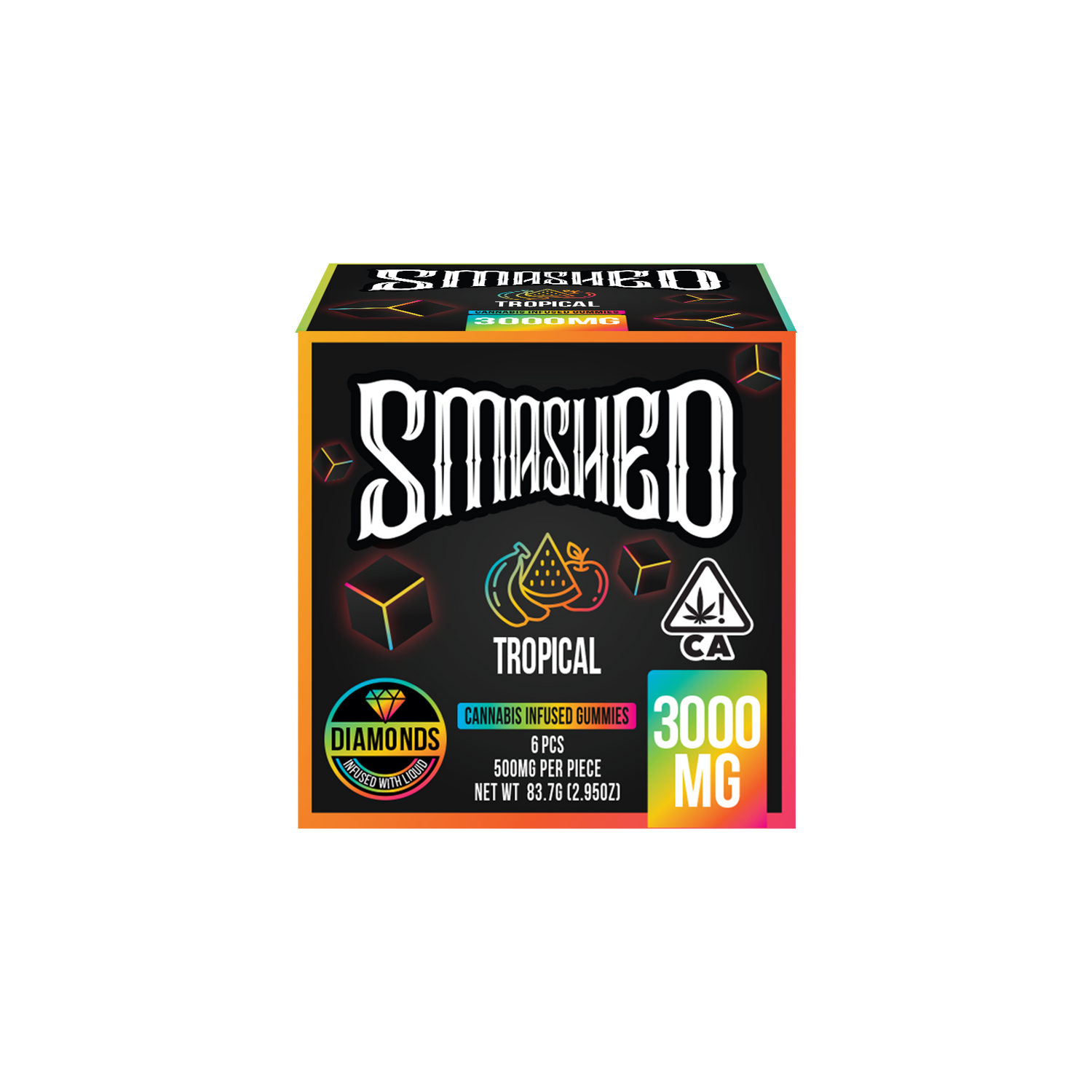 3000mg Smashed Liquid Diamond Gummies - Smashed Brand