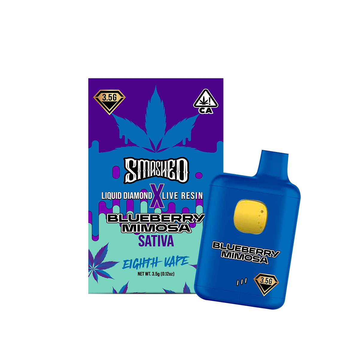 Smashed 3.5g Blueberry Mimosa LD x LR Disposable (Sativa)