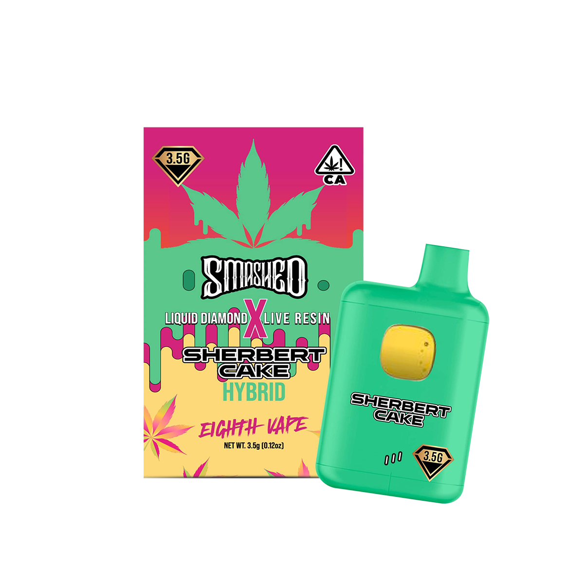 Smashed 3.5g Sherbert cake LD x LR Disposable (Hybrid)