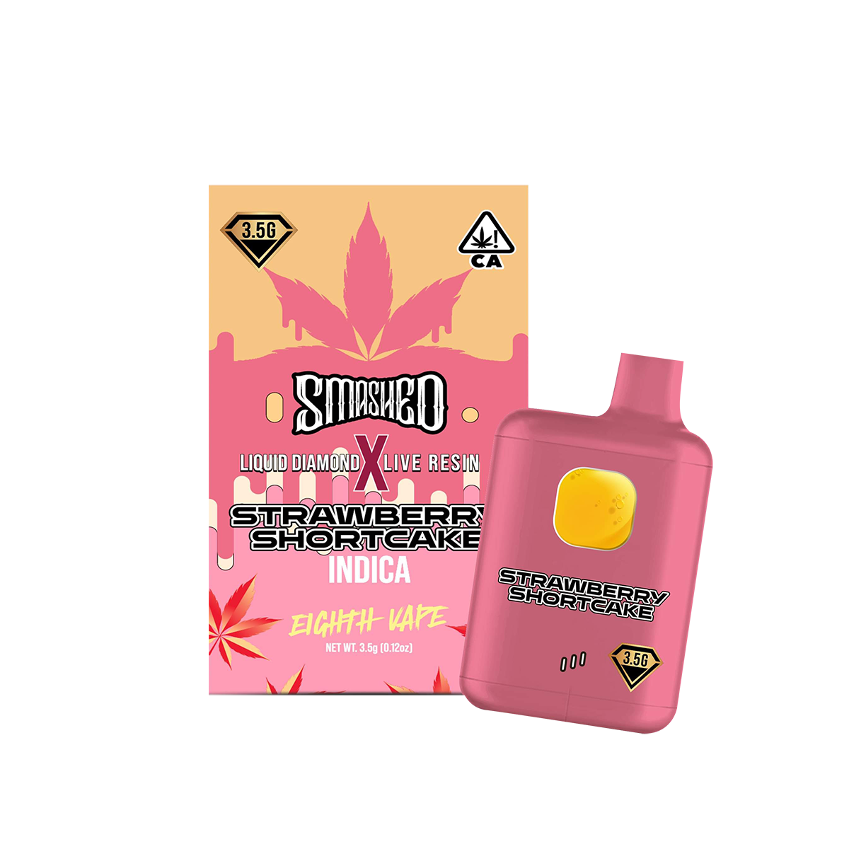Smashed 3.5g Strawberry Shortcake LD x LR Disposable (Indica)