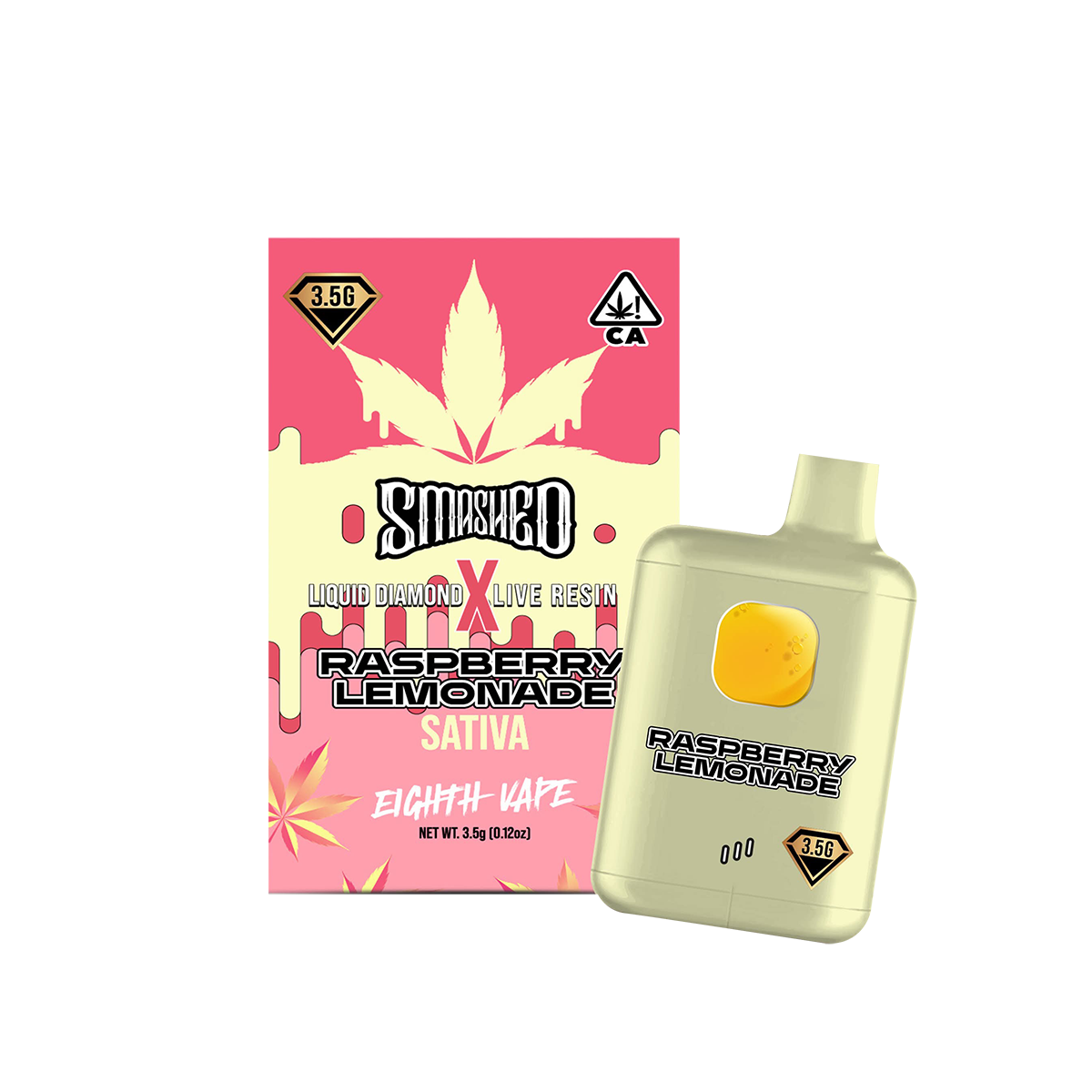 Smashed 3.5g Raspberry Lemonade LD x LR Disposable (Sativa)