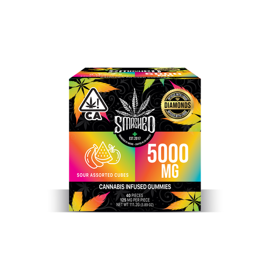 5000mg Smashed Assorted (Indica) Liquid Diamond Gummies