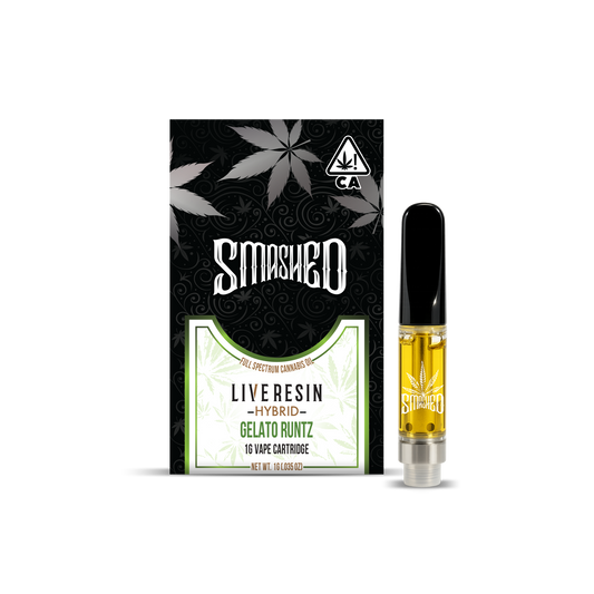 Smashed Cartridge Live Resin 1g Gelato Runtz (Hybrid)