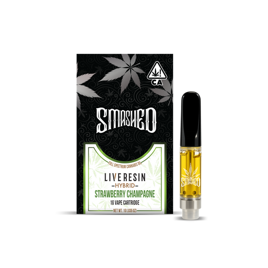 Smashed Cartridge Live Resin 1g Strawberry Champagne (Hybrid)
