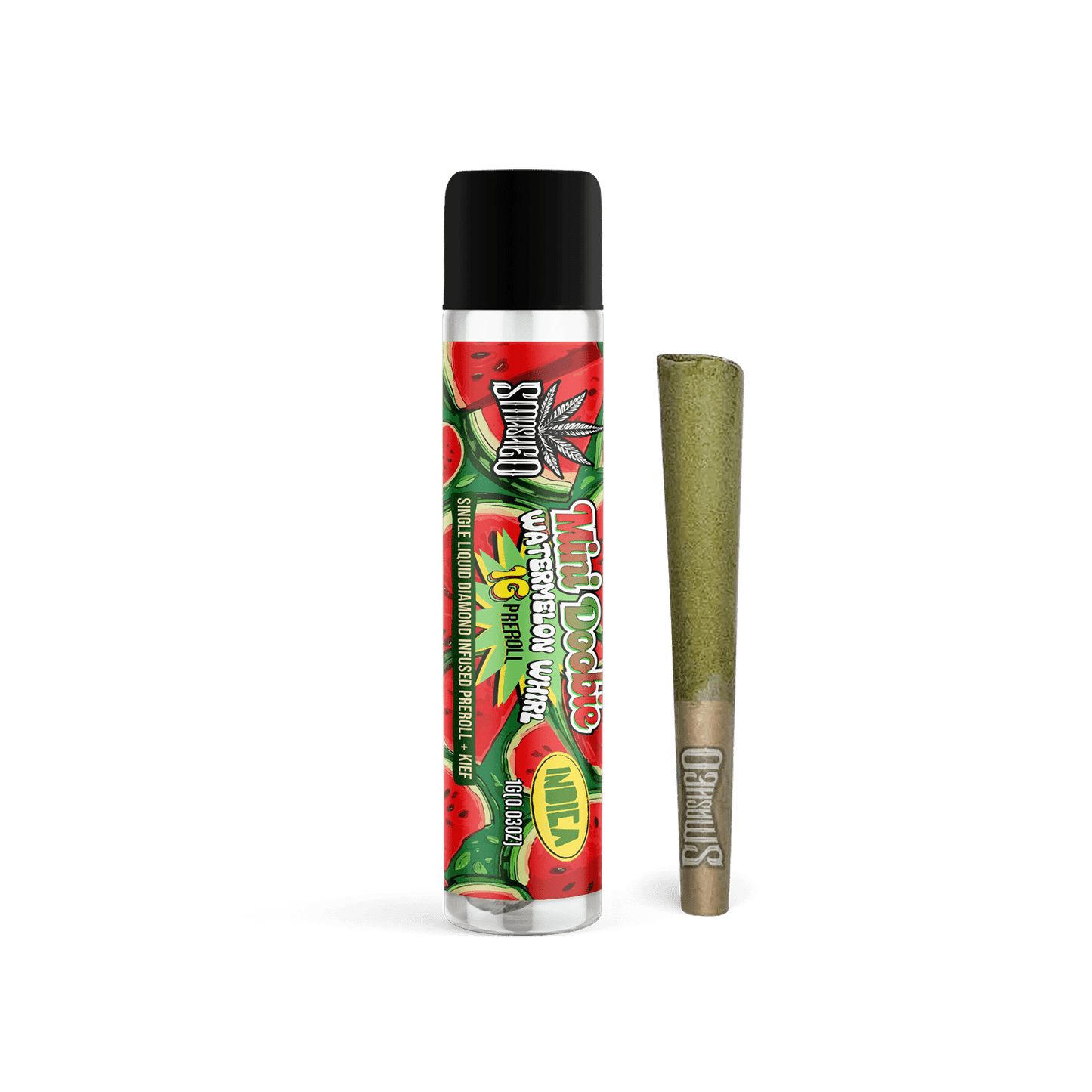 Mini Doobie Liquid Diamond Watermelon Whirl Preroll (Indica) - Smashed Brand - 