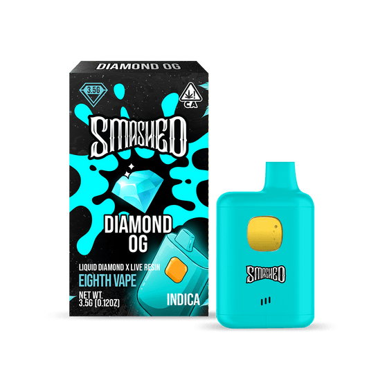 Smashed 3.5g Diamond OG LD x LR Disposable (Indica) - Smashed Brand - 
