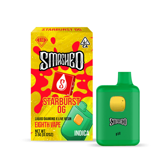 Smashed 3.5g Starburst OG LD x LR Disposable (Indica) - Smashed Brand - 