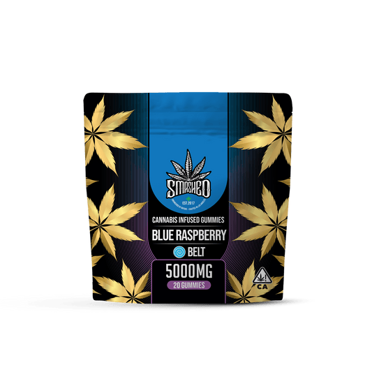 Smashed 5000mg Blue Raspberry Belts - Smashed Brand - 