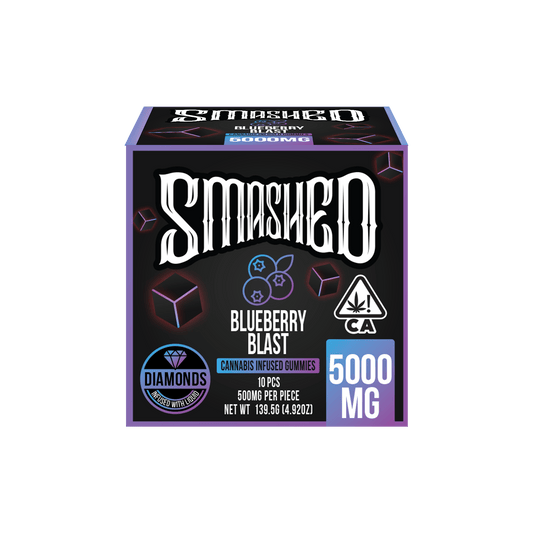 Smashed 5000mg Blueberry Blast Liquid Diamond Gummies - Smashed Brand - 