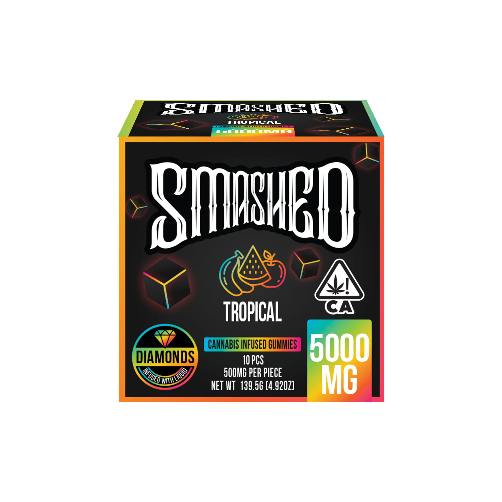 Smashed 5000mg Tropical Liquid Diamond Gummies - Smashed Brand - 