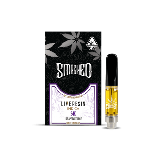 Smashed Cartridge Live Resin 1G 24K (Indica) - Smashed Brand - 
