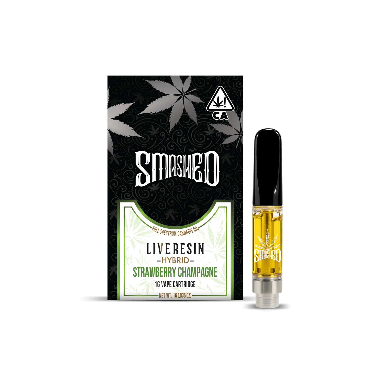 Smashed Cartridge Live Resin 1G Strawberry Champagne (Hybrid) - Smashed Brand - 