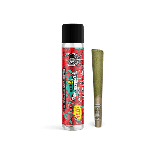 Smashed Mini Doobie Liquid Diamond Strawberry Cough Preroll (Sativa) - Smashed Brand - 
